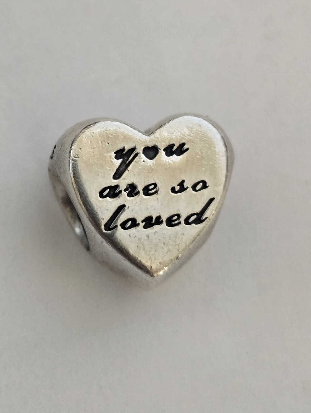 Pandora Heart Charm - "You Are So Loved" - Silver